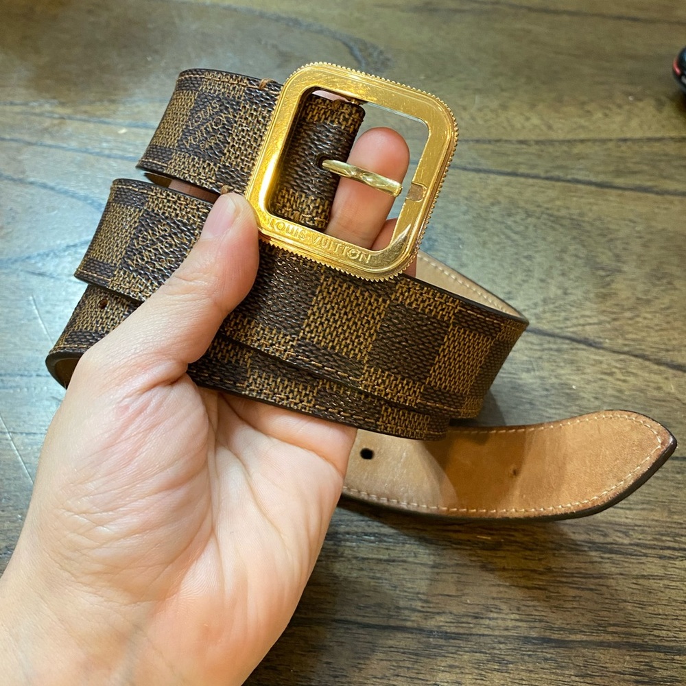 Luis Vuitton belt Damier ebene size 80/32